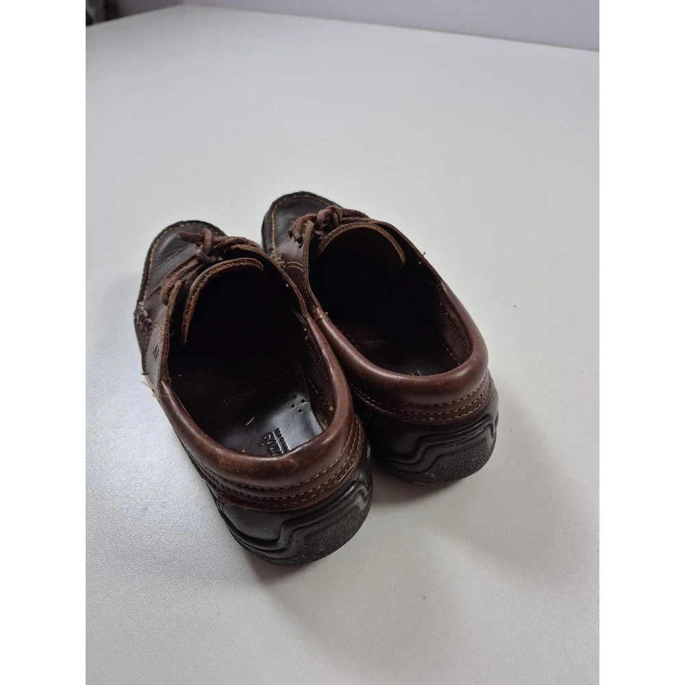 Allen Edmonds Wilton Boat Shoes Mens Size 8.5 Brown Leather Moc Toe Casual